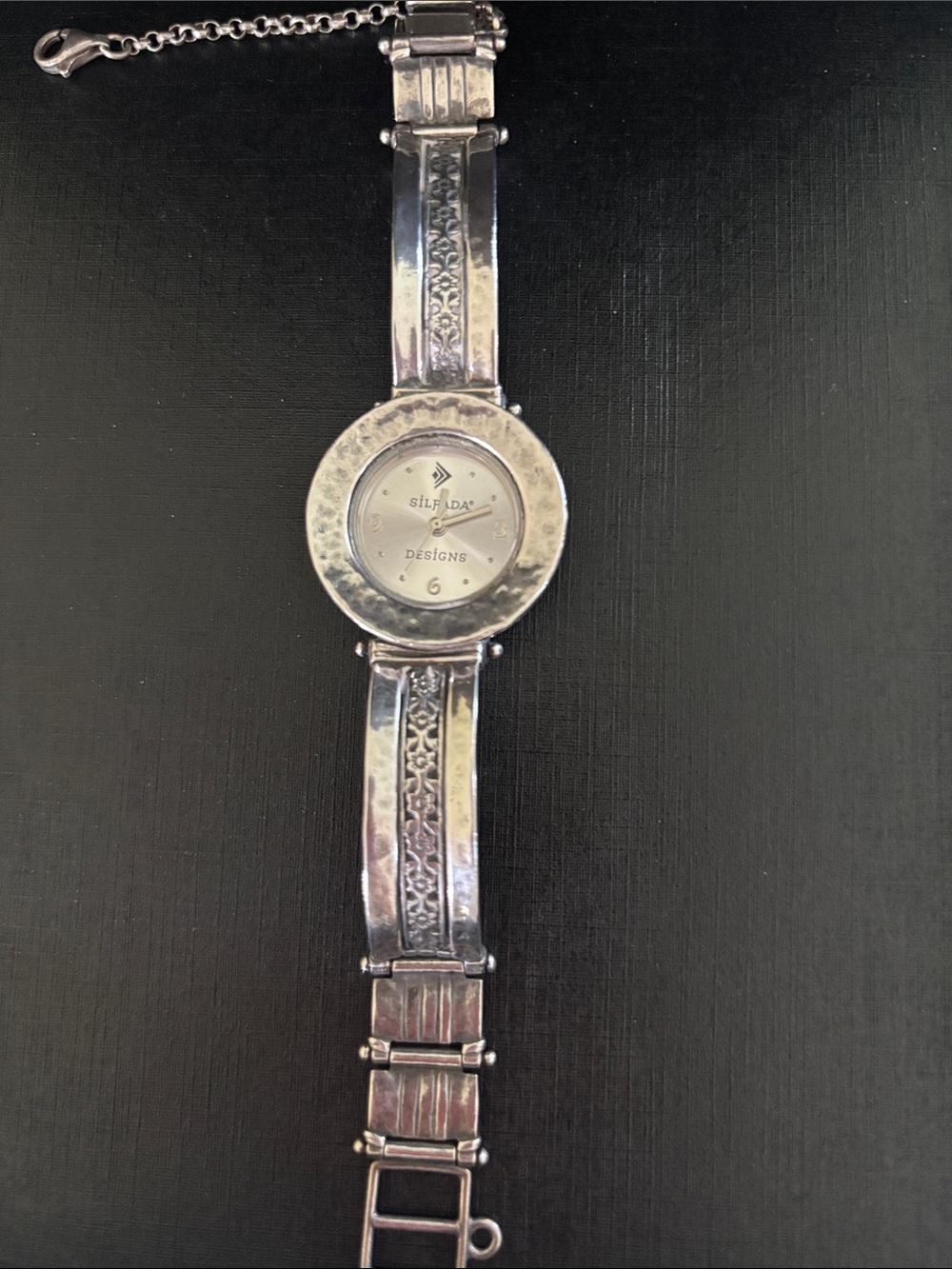 Silpada Silver Ornate Link Bracelet Watch